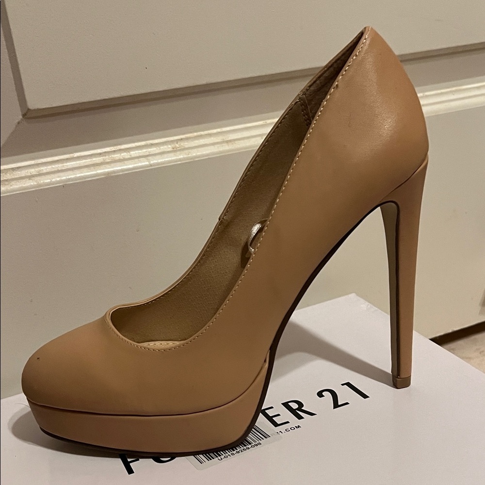 Forever 21 Nude Platform Heels